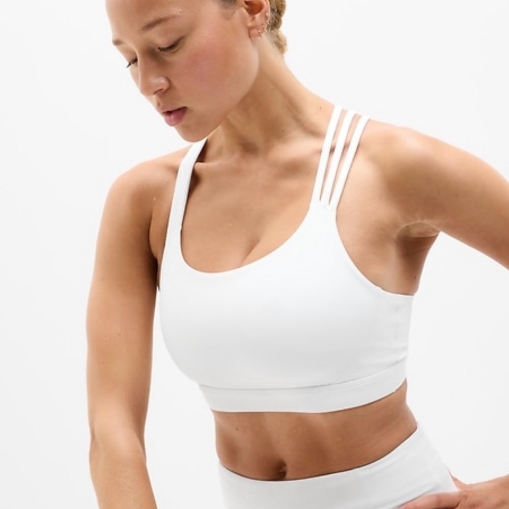 Athleta Train Free White Sports Bra (M)